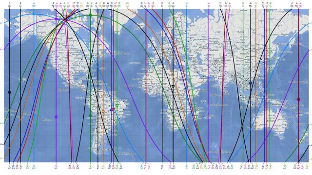 [つぶやき]アストロカートグラフィー（アストロマップ）研究中！～木星射手座時代に究めたいこと・その１パクスルーナ PAXLUNA 星読み風水